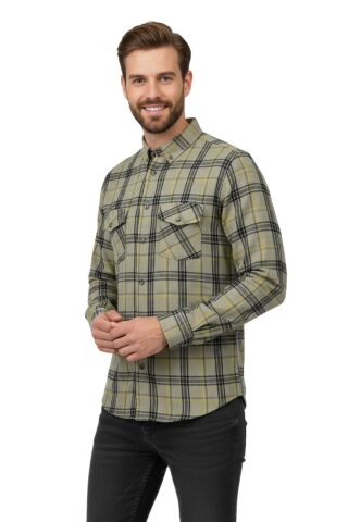 Erkek Kışlık Slim Fitt Uzun Kol Çift Cep Kapak Gömlek 2418 BGL-ST04799