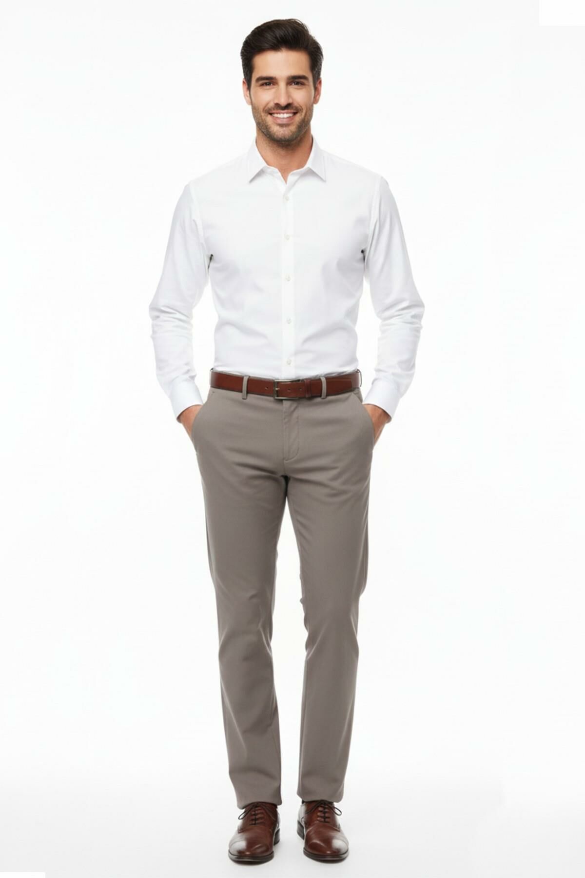 Erkek Regular Fit  Kumaş Pantolon Likra Kumaş BGL-ST05031