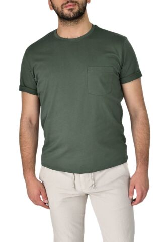 Erkek Sıfır Yaka Cepli Tişört 10400 BGL-ST03794