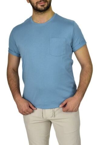 Erkek Sıfır Yaka Cepli Tişört 10400 BGL-ST03794