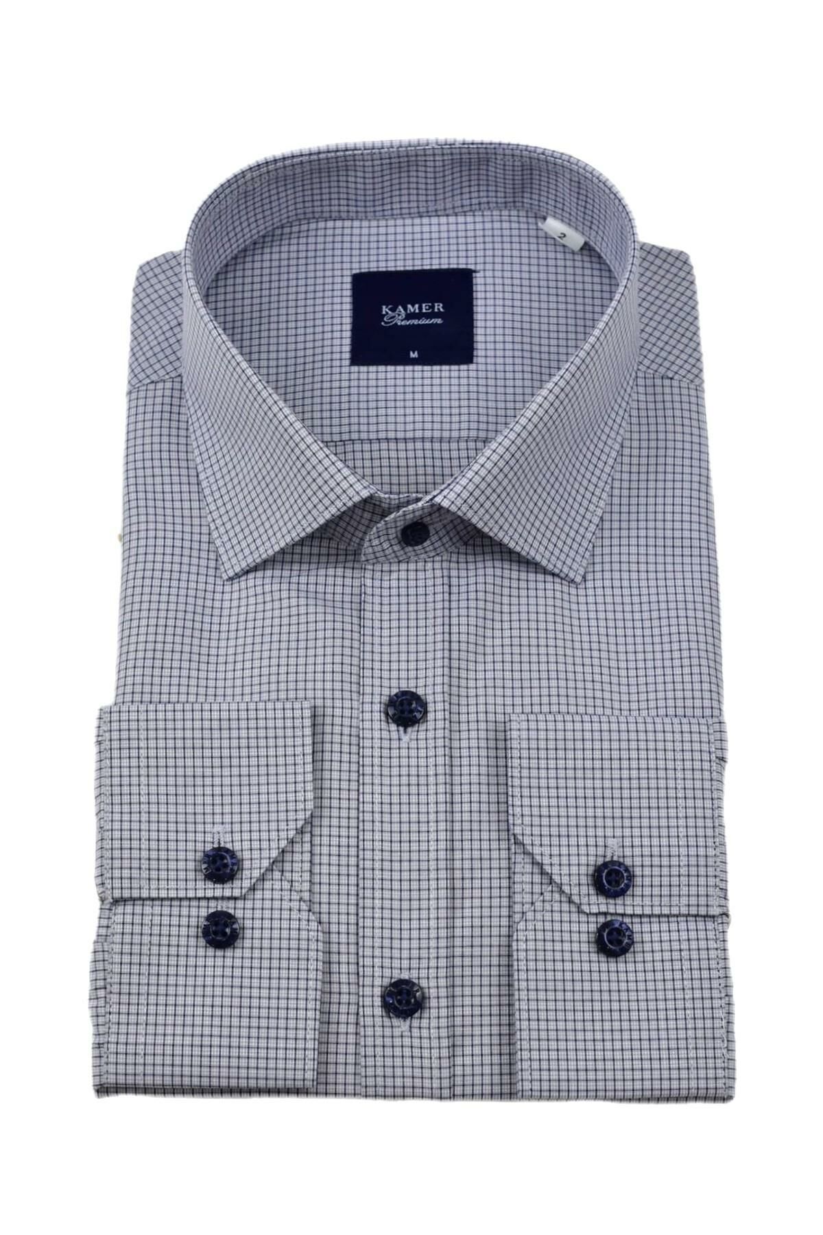 Erkek Klasik Piti Kare Uzun Kol Gömlek 3759 BGL-ST04398