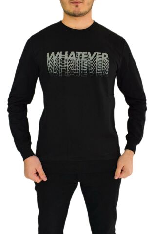 Erkek Sıfır Yaka Sweat Whatever BGL-ST01723