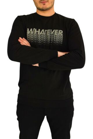 Erkek Sıfır Yaka Sweat Whatever BGL-ST01723