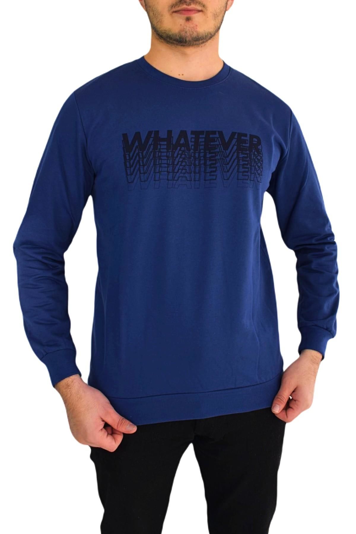 Erkek Sıfır Yaka Sweat Whatever BGL-ST01723