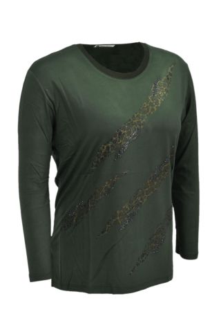 Kadın Uzun Kol Taşlı Bluz BGL-ST03788