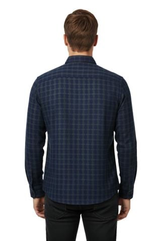 Erkek Kışlık Silim Fit Uzun Kol Çift Cep Kapak Gömlek 2416 BGL-ST04800