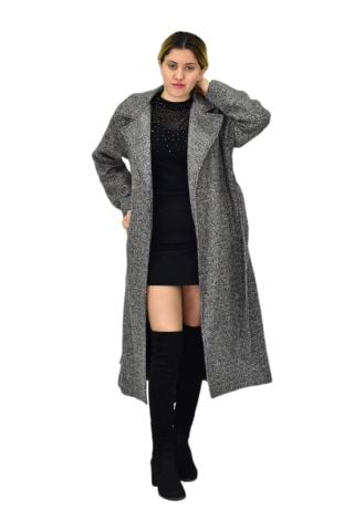 Kadın Pıtırcık Uzun Kaşe Kaban BGL-ST04120