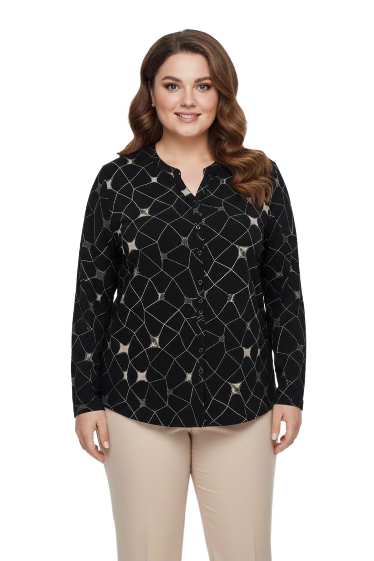 Kadın Düğmeli Modelli Bluz BGL-ST05117