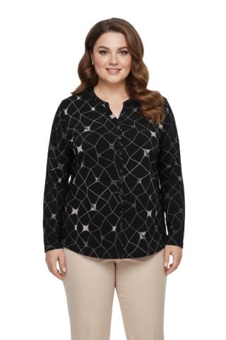 Kadın Düğmeli Modelli Bluz BGL-ST05117