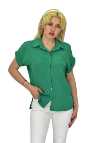 Kadın Ayrobin Kısa Kol Gömlek BGL-ST03696