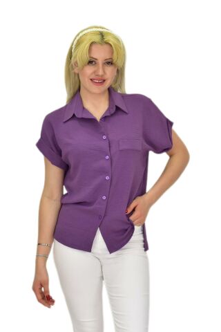 Kadın Ayrobin Kısa Kol Gömlek BGL-ST03696