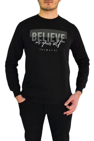 Erkek Sıfır Yaka Sweat Belıeve BGL-ST01724