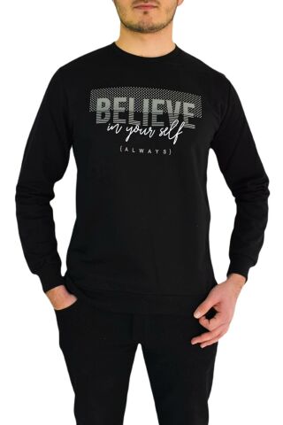 Erkek Sıfır Yaka Sweat Belıeve BGL-ST01724