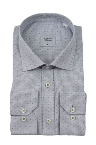 Erkek Klasik Puantiyeli Uzun Kol Gömlek 3512 BGL-ST04403