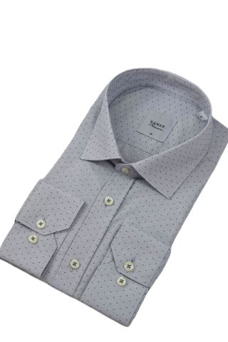 Erkek Klasik Puantiyeli Uzun Kol Gömlek 3512 BGL-ST04403