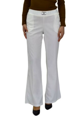 Kadın İspanyol Paça Beli Lastikli Kumaş Pantolon BGL-ST04321