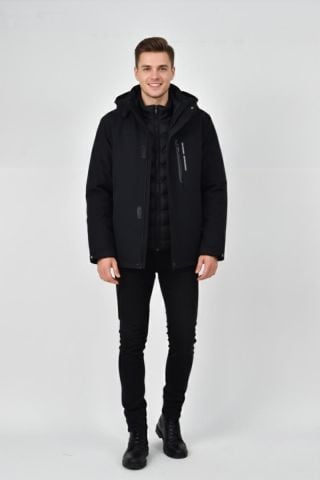 Erkek Kapüşonlu Spor Mont 2 Parça Regular Fit 3361 BGL-ST04901