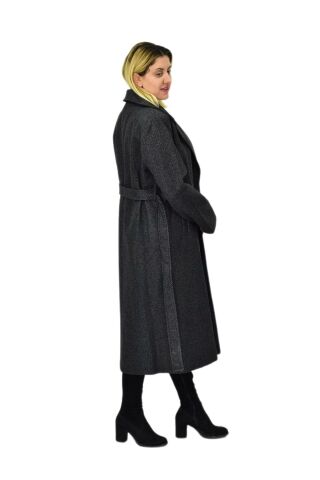 Kadın Balık Sırtı Uzun Kaşe Kaban BGL-ST04116