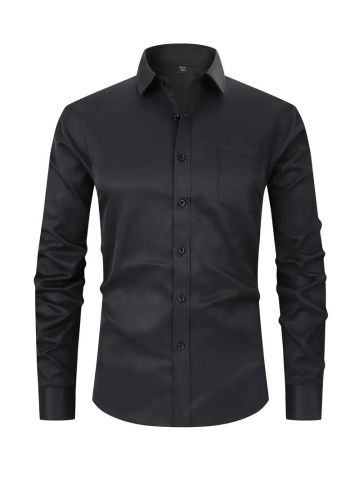 Erkek Klasik Uzun Kol Gömlek Micro BGL-ST03497