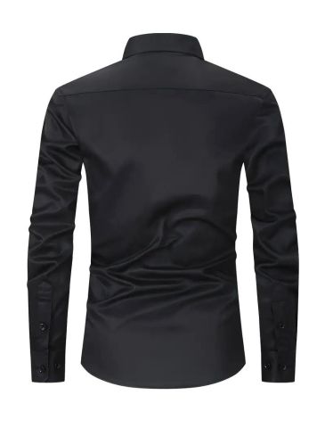 Erkek Klasik Uzun Kol Gömlek Micro BGL-ST03497