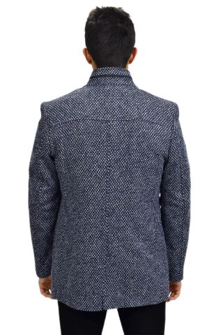 Erkek Hakim Yaka Kaşe Kaban 9005 BGL-ST03244