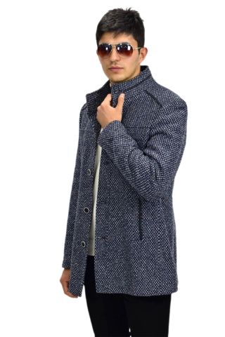 Erkek Hakim Yaka Kaşe Kaban 9005 BGL-ST03244