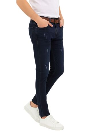 Erkek Silim Fit Jeans Tırnak Eskitme Model Pantolon 311 BGL-ST04975