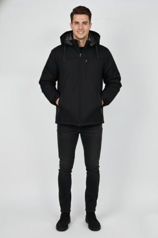 Erkek Büyük Beden Kapüşonlu Mevsimlik Spor Mont 99538 BBGL-ST04877