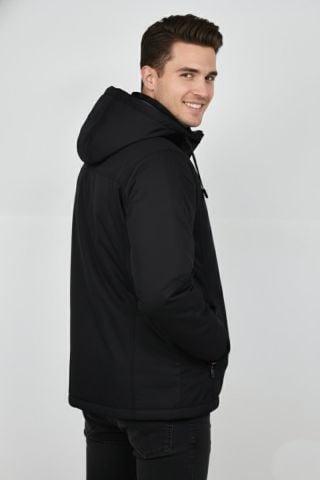 Erkek Büyük Beden Kapüşonlu Mevsimlik Spor Mont 99538 BBGL-ST04877