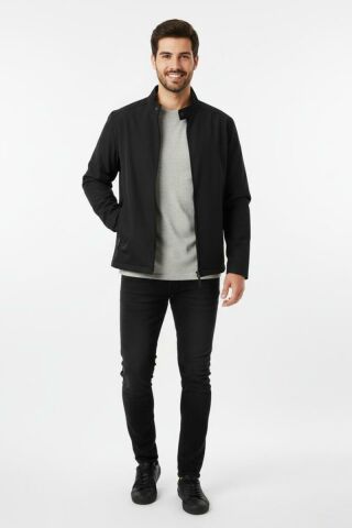 Erkek Büyük Beden Hakim Yaka Spor Mont 99547 BBGL-ST04878