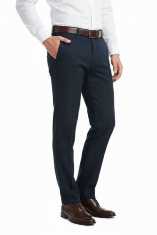 Erkek Regular Fit Çizgili  Kumaş Pantolon Likra Kumaş BGL-ST05036