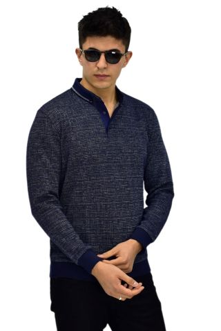 Erkek Polo Yaka Sweatshirt R2253 BGL-ST03200