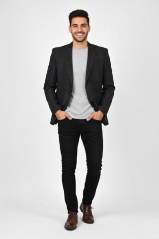 Erkek Kışlık Kumaş Tek Ceket 4 Drop BGL-ST04983