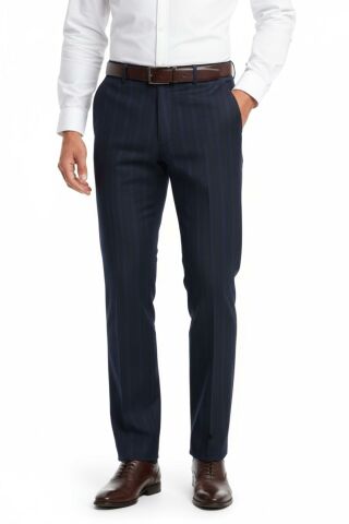 Erkek Regular Fit Çizgili  Kumaş Pantolon Likra Kumaş BGL-ST05037