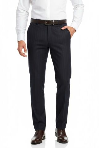 Erkek Regular Fit Çizgili  Kumaş Pantolon Likra Kumaş BGL-ST05037