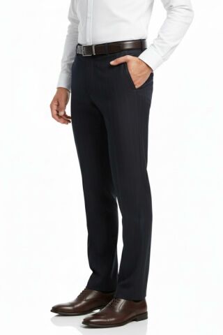 Erkek Regular Fit Çizgili  Kumaş Pantolon Likra Kumaş BGL-ST05037