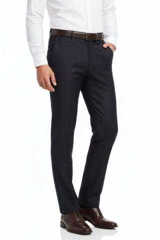 Erkek Regular Fit Çizgili  Kumaş Pantolon Likra Kumaş BGL-ST05037