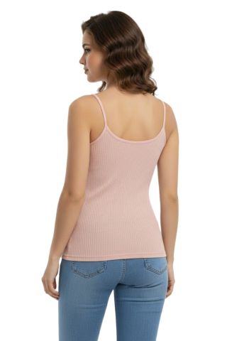 Kadın İp Askılı Renkli Kaşkorse V  Güpürlü Atlet BGL-ST05186