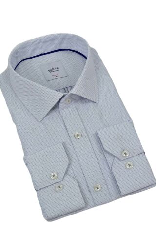 Erkek Puantiyeli Slim Fitt Uzun Kol Gömlek 2402 BGL-ST04385