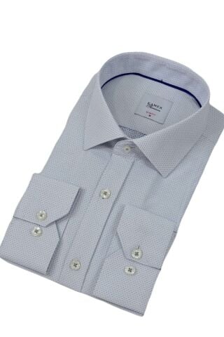 Erkek Puantiyeli Slim Fitt Uzun Kol Gömlek 2402 BGL-ST04385