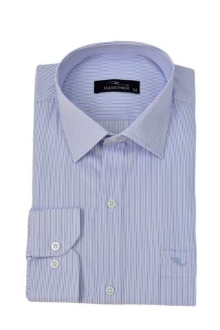 Erkek Çizgili Klasik Tek Cepli Uzun Kol Gömlek BGL-ST04553