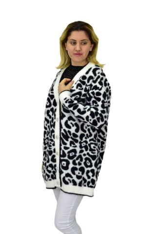 Kadın Leopar Desen Hırka 101002 BGL-ST04079
