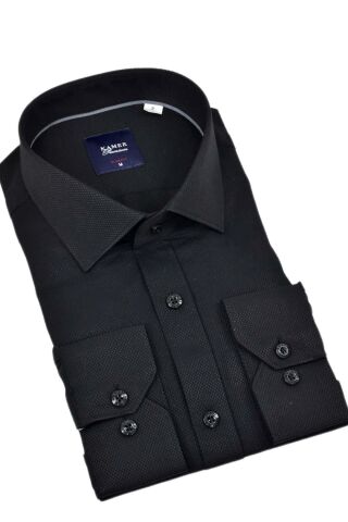 Erkek Slim Fitt Armürlü Uzun Kol Gömlek 2413 BGL-ST04383