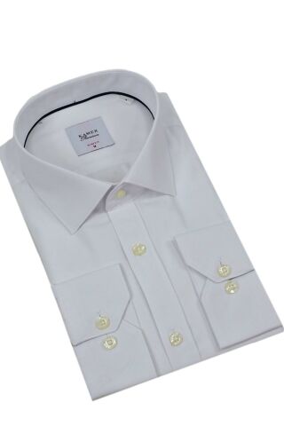 Erkek Slim Fitt Armürlü Uzun Kol Gömlek 2413 BGL-ST04383