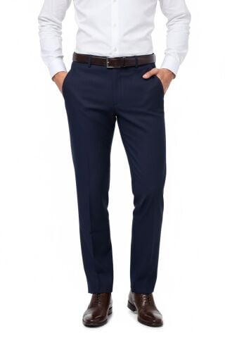 Erkek Regular Fit Armürlü Kumaş Pantolon Likra Kumaş BGL-ST05038