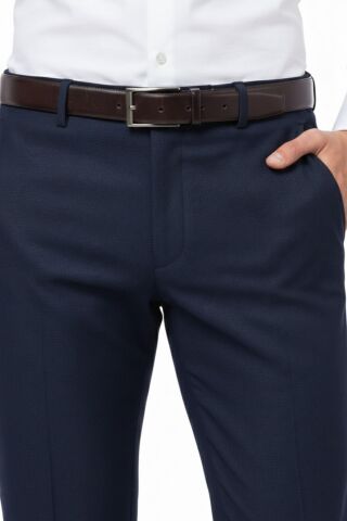 Erkek Regular Fit Armürlü Kumaş Pantolon Likra Kumaş BGL-ST05038