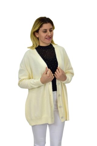 Kadın Triko Düğmeli Hırka 24153 BGL-ST04067