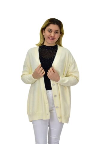 Kadın Triko Düğmeli Hırka 24153 BGL-ST04067