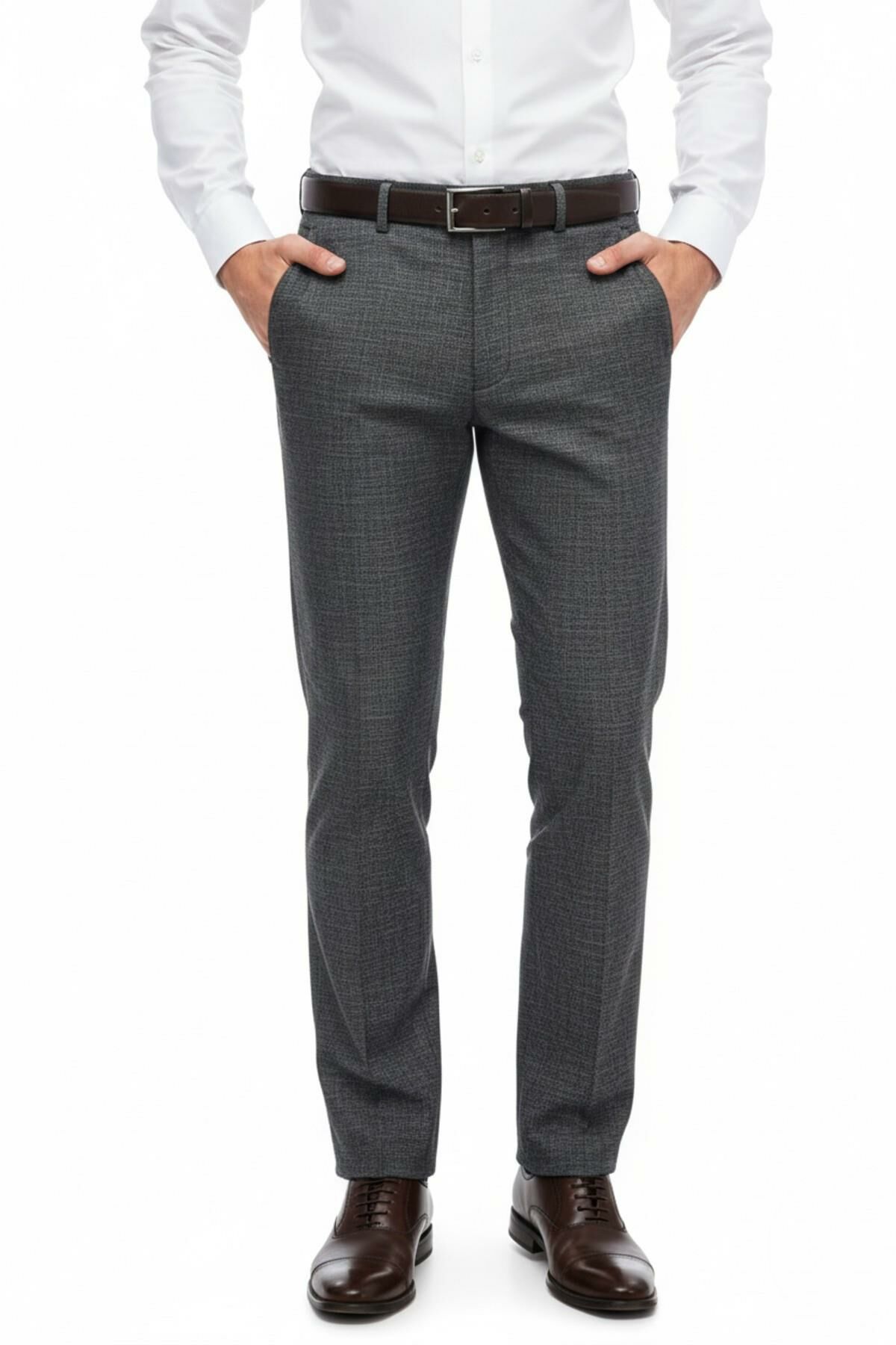 Erkek Regular Fit Hasır Kumaş Pantolon Likra Kumaş BGL-ST05039