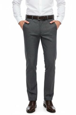 Erkek Regular Fit Hasır Kumaş Pantolon Likra Kumaş BGL-ST05039